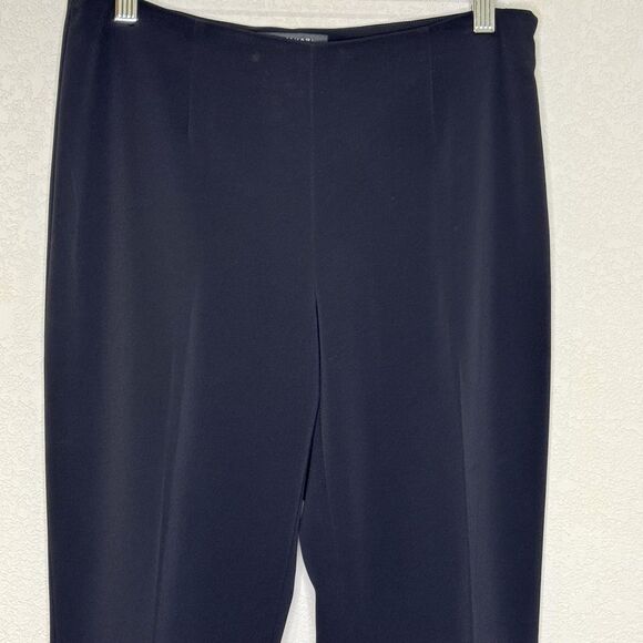Elie Tahari Pants Womens 6 Black Ankle Slim Tapered Side Zip Triacetate Blend - Picture 4 of 12